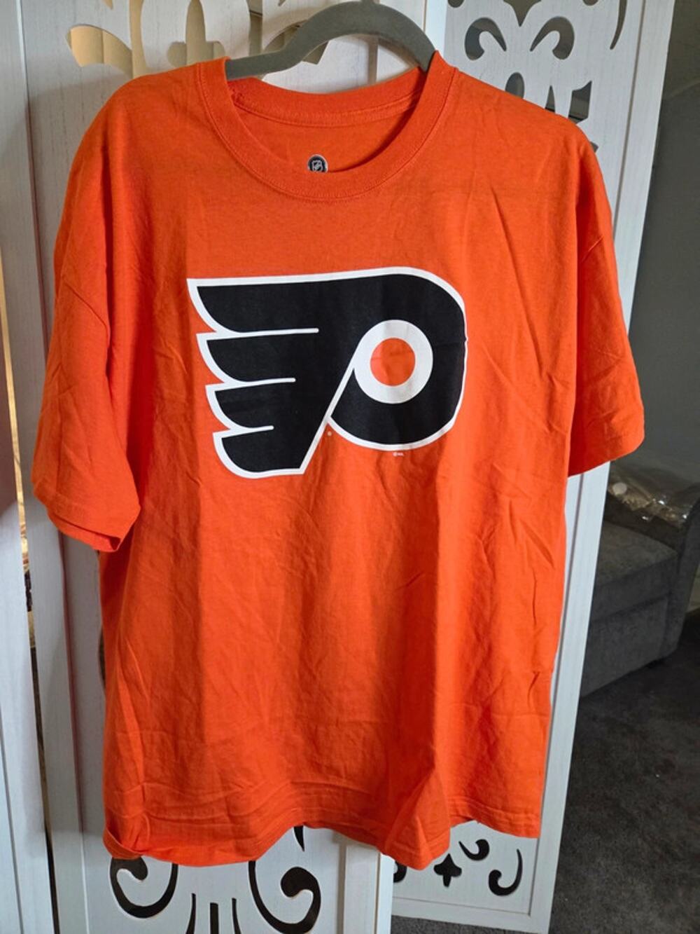 Philadelphia Flyers NHL Orange Logo Graphic T-Shirt Mens XL 100% Cotton nwot